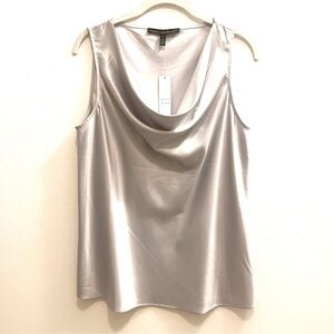 White House Black Market Cowl Neck Shell Top Color Gleam Size Medium NWT